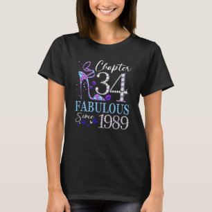 Hoofdstuk 34 Fantastisch sinds 1989 34e verjaardag T-shirt