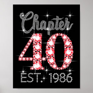 Hoofdstuk 40 Est 1986 Gelukkig 40e Verjaardag Meis Poster
