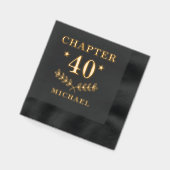Hoofdstuk 40 Veertigste verjaardag gepersonaliseer Folie Servetten (Links)