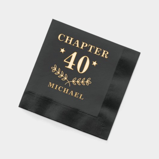 Hoofdstuk 40 Veertigste verjaardag gepersonaliseer Folie Servetten (Links)