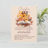 Hoofdstuk 40 Verjaardag – Open Boek met Herfstbloe Kaart (Staand voorkant)
