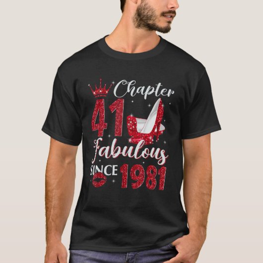Hoofdstuk 41 Uitstekend sinds 1981 41ste verjaarda T-shirt (Voorkant)