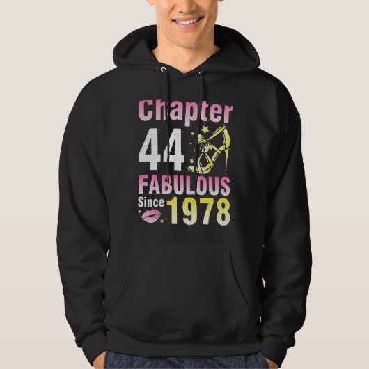 Hoofdstuk 44 jaar oud geweldig sinds 1978. hoodie (Voorkant)