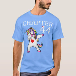 hoofdstuk 44 unicorn - geboortedag - 44 - jarig ju t-shirt