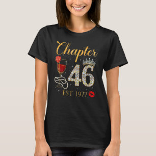 Hoofdstuk 46 JAAR EST 1977 46th Birthday Red Rose  T-shirt
