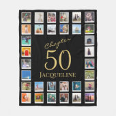 Hoofdstuk 50 Black Gold 50th Birthday Foto Fleece Deken (Voorkant)