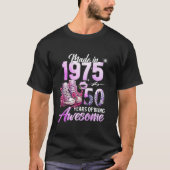 Hoofdstuk 50 Fabulous EST 1975 50e Bloemenverjaard T-shirt (Voorkant)