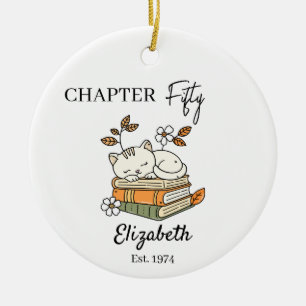 Hoofdstuk 50 Kat Boek Ornament, Cadeaus voor het w Keramisch Ornament