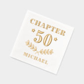 Hoofdstuk 50 Vijftigste verjaardag gepersonaliseer Folie Servetten (Links)