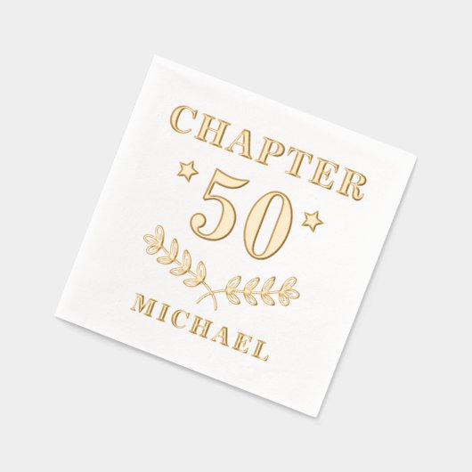 Hoofdstuk 50 Vijftigste verjaardag gepersonaliseer Folie Servetten (Links)