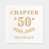 Hoofdstuk 50 Vijftigste verjaardag gepersonaliseer Folie Servetten (Voorkant)