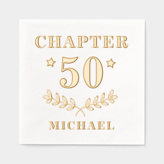 Hoofdstuk 50 Vijftigste verjaardag gepersonaliseer Folie Servetten (Voorkant)