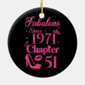 Hoofdstuk 51 Fabulair sinds 1971 51e verjaardag Keramisch Ornament (Achterkant)