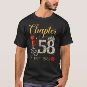 Hoofdstuk 58 JAAR EST 1965 58th Birthday Red Rose  T-shirt