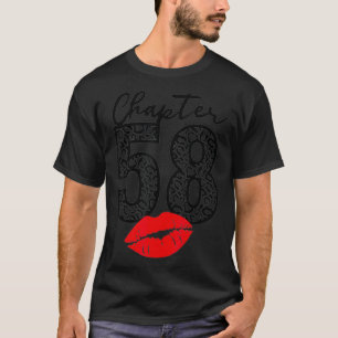 Hoofdstuk 58 Lips Happy Birthday Leopard 58 jaar T-shirt