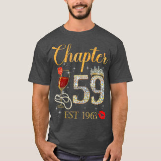 Hoofdstuk 59 JAAR EST 1963 59th Birthday Red Rose T-shirt
