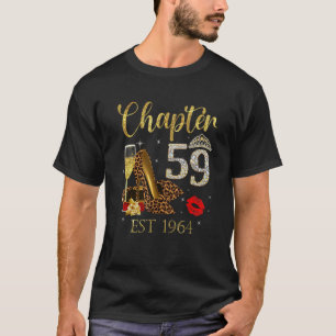 Hoofdstuk 59 JAAR EST 1964 59th Birthday Wine Leop T-shirt