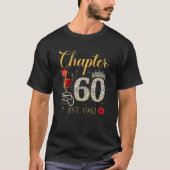 Hoofdstuk 60 JAAR EST 1962 60th Birthday Red Rose  T-shirt (Voorkant)