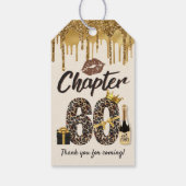 Hoofdstuk 60 Luipaard Afdrukken 70e verjaardag Kon Cadeaulabel (Achterkant)