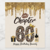 Hoofdstuk 60 Luipaard Afdrukken 70e verjaardag Kon Wijn Etiket (Enkel label)