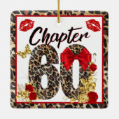 Hoofdstuk 60 Rood- en goudluipaard 60e verjaardag Keramisch Ornament (Achterkant)
