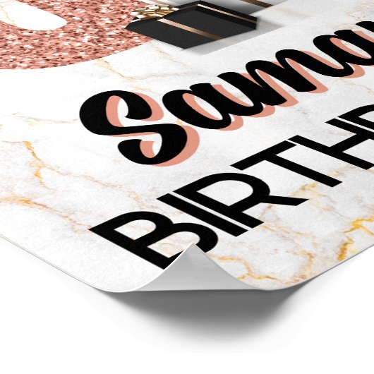 Hoofdstuk 60 Roos Gold 60e verjaardag Elegant Poster (Hoek)