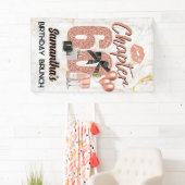 Hoofdstuk 60 Roos Gold 60e verjaardag Elegant Spandoek (Insitu)