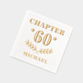 Hoofdstuk 60 Zestigste verjaardag gepersonaliseerd Folie Servetten (Links)