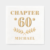Hoofdstuk 60 Zestigste verjaardag gepersonaliseerd Folie Servetten (Voorkant)