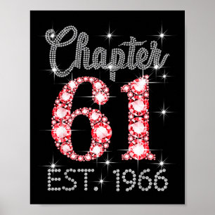 Hoofdstuk 61 est 1966 gelukkig 61e verjaardag meis poster