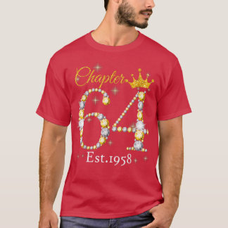Hoofdstuk 64 EST 1958 64 jaar Oude 64e geboorte T-shirt