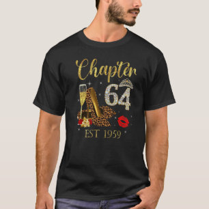 Hoofdstuk 64 JAAR EST 1959 64th Birthday Wine Leop T-shirt