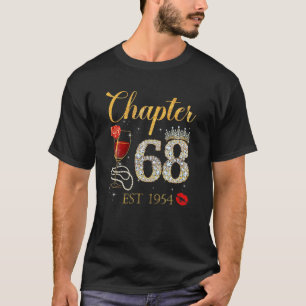 Hoofdstuk 68 JAAR EST 1954 68th Birthday Red Rose T-shirt