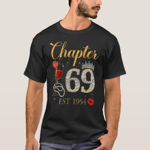 Hoofdstuk 69 JAAR EST 1954 69th Birthday Red Rose  T-shirt