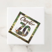 Hoofdstuk 70 Army Camouflage 70th Birthday Foto Bedankjes Labels (In situ)