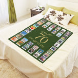 Hoofdstuk 70 Green Gold 70th Birthday Foto Fleece Deken<br><div class="desc">Viel de 70ste mijlpaal voor je geliefde met deze prachtige groene en gouden vlootsdeken. Deze vlooiendeken is een perfect 70e verjaardagscadeau en kan worden gepersonaliseerd met je favoriete foto's en herinneringen. Show iemand speciaal hoeveel je belangrijk vindt en hoe je hun speciale dag nog gedenkelijker maakt door een aangepaste 70e...</div>