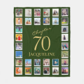 Hoofdstuk 70 Green Gold 70th Birthday Foto Fleece Deken (Voorkant)