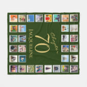 Hoofdstuk 70 Green Gold 70th Birthday Foto Fleece Deken (Voorkant (Horizontaal))