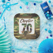 Hoofdstuk 70 LegerCamouflage Mannen 70e verjaardag Papieren Bordje (Feest)