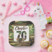Hoofdstuk 70 LegerCamouflage Mannen 70e verjaardag Papieren Bordje (Feest)