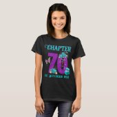 Hoofdstuk 70 Paarse Turquoise Elegant 70th Birthda T-shirt (Voorkant volledig)