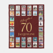 Hoofdstuk 70 Red Gold 70e verjaardag Foto Fleece Deken (Voorkant)