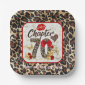 Hoofdstuk 70 Rood- en goudluipaard 70e verjaardag Papieren Bordje (Voorkant)