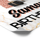 Hoofdstuk 70 Roos Gold Leopard Elegant 70e verjaar Poster (Hoek)