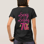 Hoofdstuk 70 Roze en goudorchideeën 70e verjaardag T-shirt (Achterkant)