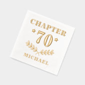 Hoofdstuk 70 Zeventigste verjaardag Aangepaste naa Folie Servetten (Links)