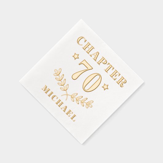 Hoofdstuk 70 Zeventigste verjaardag Aangepaste naa Folie Servetten (Rechts)