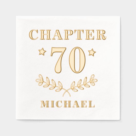 Hoofdstuk 70 Zeventigste verjaardag Aangepaste naa Folie Servetten (Voorkant)