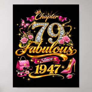 Hoofdstuk 79 Fabulous sinds 1947 79e verjaardag Vr Poster