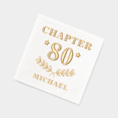 Hoofdstuk 80 Achttigste verjaardag gepersonaliseer Folie Servetten (Links)